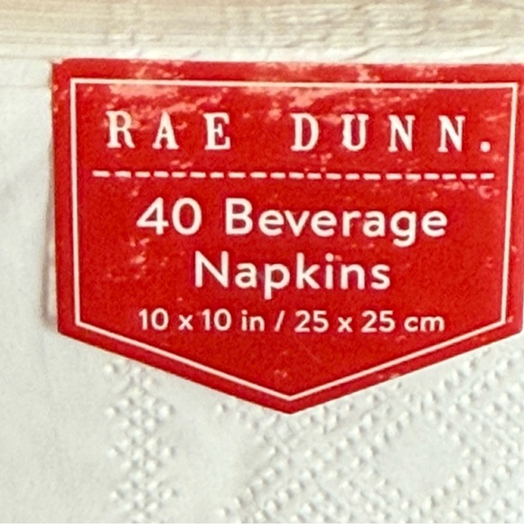 NEW SET of 2 Packs of 40 count Rae Dunn CHEERS Beverage Napkins (80 Total) - Picture 4 of 6